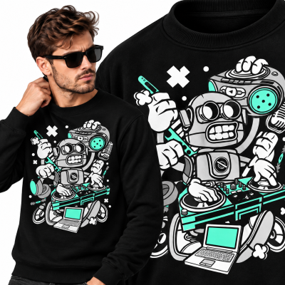 BLUZA ANIMOWANA  DJ ROBOT